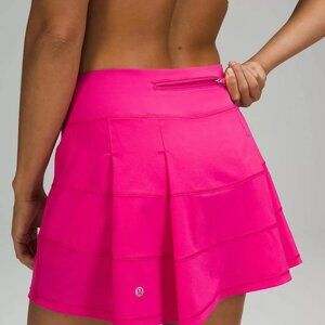 Lululemon Pace Rival MR Skirt Long Size 4 Pow Pink Stylish Comfortable